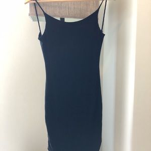 Open back black dress